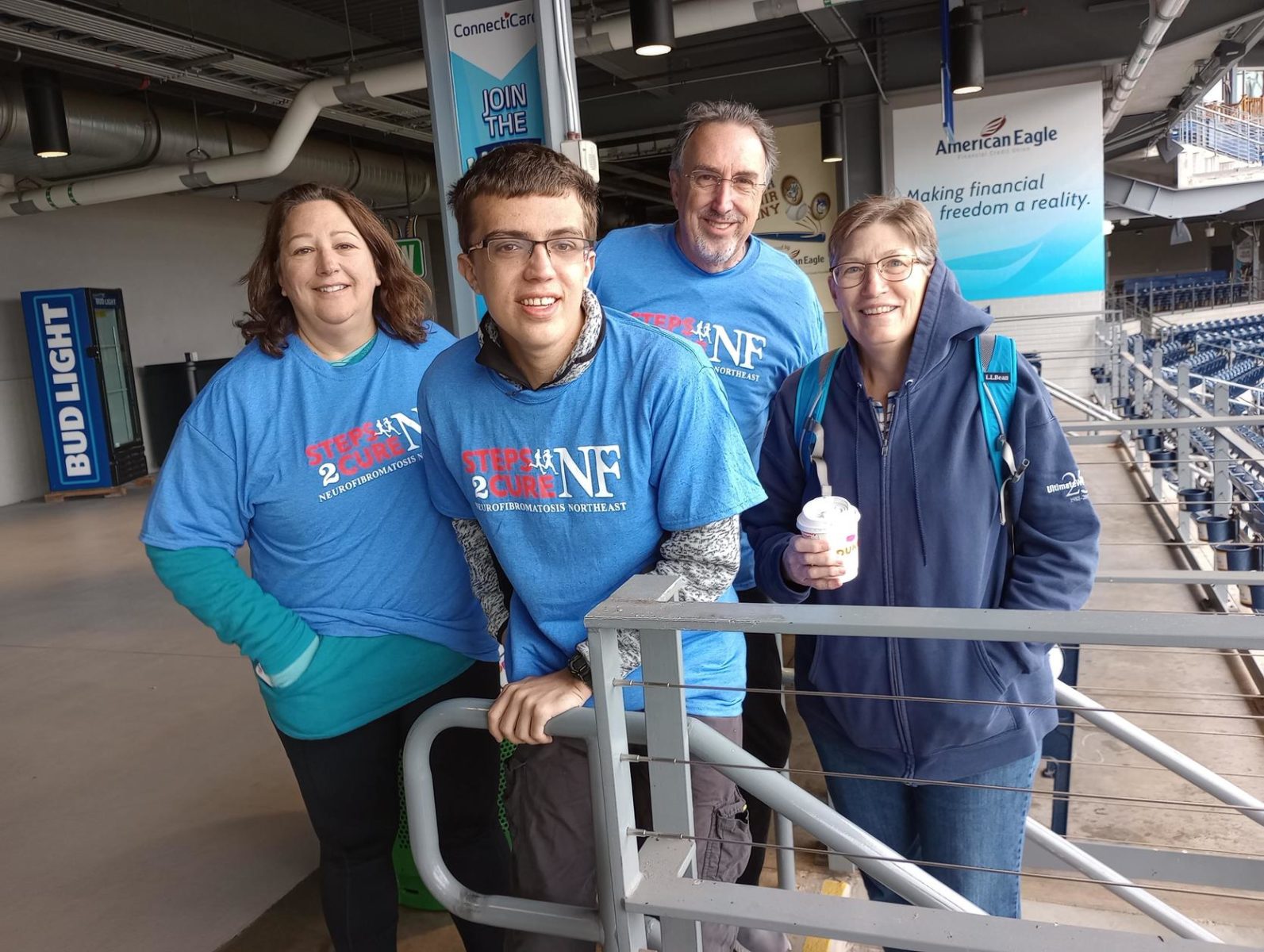 family smiling during Steps2Cure NF Hartford