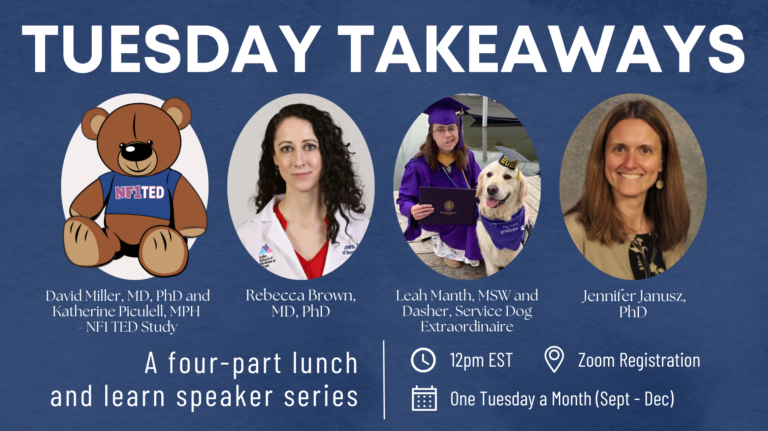 graphic with image of 4 different speakers for Tuesday Takeaways series